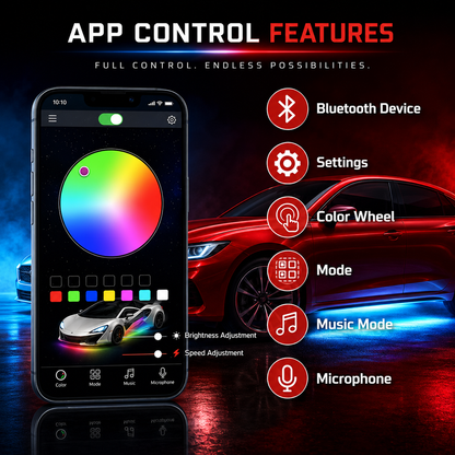 Universal Custom RGB LED Car Mats
